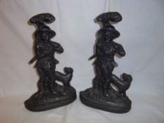 Pr cast doorstops with young boy & a dog