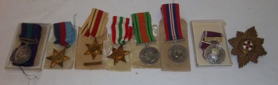 Group of medals to Sgt Warrant Officer clasp to W. Dobbs Coldstream Guards : GSM clasp Palastine box