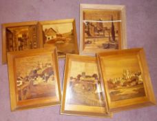 Sel. framed wooden pictures