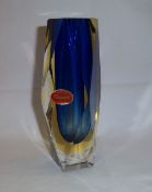 Murano Sommerso glass vase ht approx. 16cm