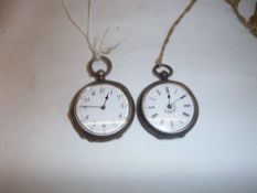 2 Continental fob watches, one marked 935