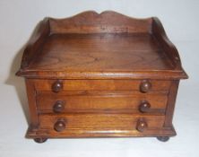 Miniature oak specimen cabinet