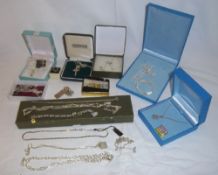 Sel. pendants, chains, ring etc. mainly stamped 925