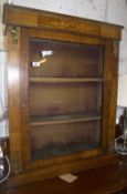 Inlaid glazed bookcase