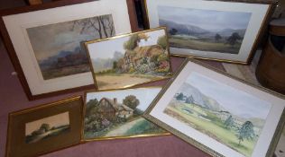 Sel. framed prints & watercolours