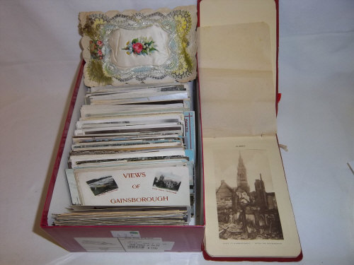 Lg. sel. topographical & greetings cards & album of Albert photographs
