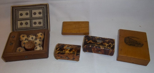 Sel. sm. boxes inc. tortoiseshell & mauchline