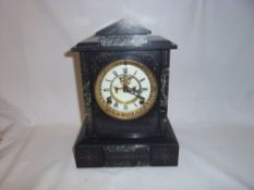 Slate mantel clock