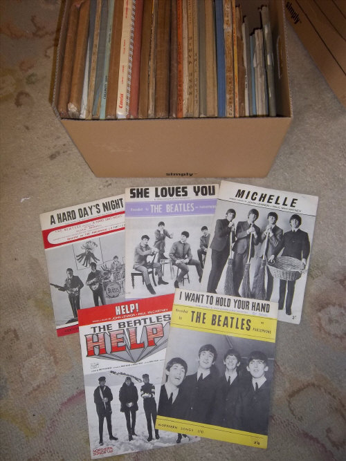 5 sheet music books by The Beatles 'She Loves You', 'Michelle', 'Help', 'I Want To Hold Your