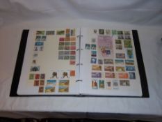 Album stamps inc. British Solomon Islands, Costa Rica, Columbia, Chile, Denmark, Ethiopia etc.