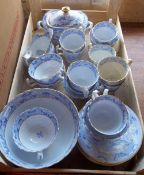 Sel. 19th c. blue & white ceramics