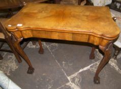 Chippendale style mah. card table