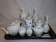 Sel. Aynsley 'Cottage Garden' inc. teapot, jugs, trinket pots etc.