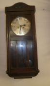 1930s oak wall clock