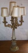 5 branch brass lamp