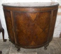 Burr walnut drinks cabinet