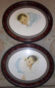 Pr oval framed Lillian Rowles nursery prints