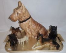 Lg. Sylvac dog & sel. ceramic animals inc. Beswick foal