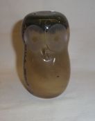 Wedgwood glass owl paperweight