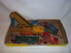 Sel. die cast vehicles inc. Dinky 964 elevator loader, Dinky 972 lorry mounted crane, Dinky Foden