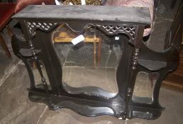 Ebonised chiffonier mirror