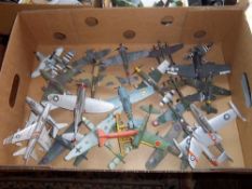 Lg. sel. die cast aeroplanes inc. Junkers Ju87G Stuka, Supermarine Spitfire Mk IX, Curtis Kittyhawk,
