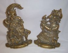 Brass Punch & Judy door stops