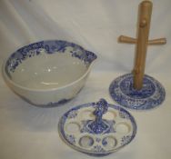 Spode Italian mug tree, egg holder & lg. mixing bowl