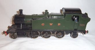 O gauge GWR 2-6-2 prairie tank loco with spring buffers