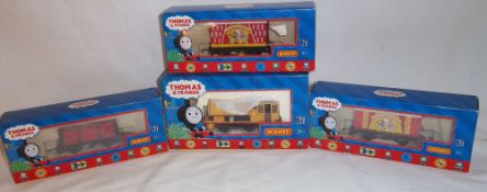 Hornby Thomas & Friends `Bill` engine, 2 circus wagons & 1 other in original boxes