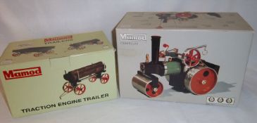 Mamod SR1A steam roller & Mamod SR1A trailer in original boxes