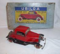 Burnett `Ubilda` tinplate car in original box
