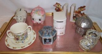 Sel. nursery pottery inc. Bunnykins, money boxes etc.