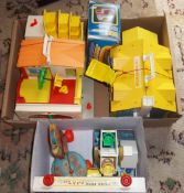 Sel. Fisher Price toys inc. `Barber Shop`, `Family House` etc.