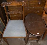 19th c. mah. dining chair & mah. nest of tables