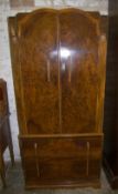 1920s Art Deco style walnut wardrobe