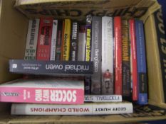Box of football related books
