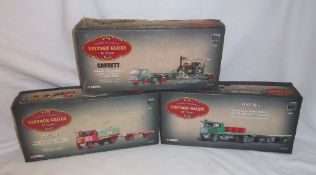 3 Corgi Vintage Glory of Steam die cast vehicles ` Sentinel Platform Wagon Trailer & Load United