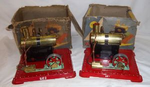 Mamod SE1 & SE2 steam engines in original boxes