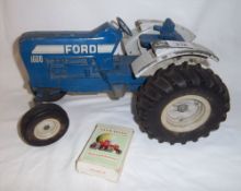 Lg. Ertl die-cast Ford tractor & set Prescott Bros tractor playing cards