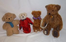 3 Dean`s Rag Book bears `Charity Bear` ltd ed `Little Willie` 368/1000 & ltd ed. red white & blue