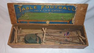 Table football game in original wooden box