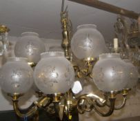 Brass chandelier