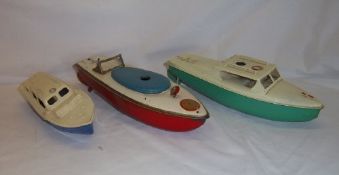 Sutcliffe `Racer` model boat, Sutcliffe `Sprite` model boat & Triang model boat