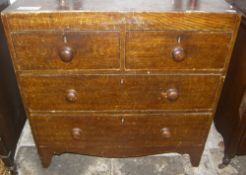 Vict. caddy top chest of drawers