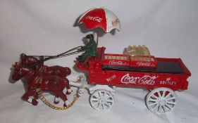 Cast iron Coca Cola wagon with original box