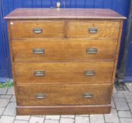 Early 20th c. oak chest of drawers
