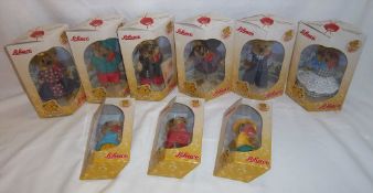9 Schuco Bearli teddy bears in original boxes