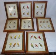 Sel. framed Player's cigarette cards mainly canaries