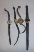 9ct gold wristwatch & 3 others